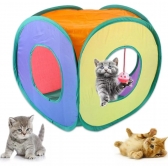 Cubo De Gato Rolante Aberto Tunel Interativo Pet Retratil tunel