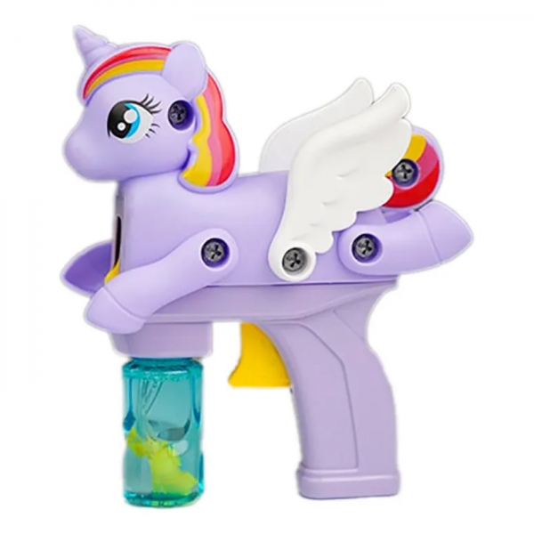 Pistola De Bolha Sabão Formato De Unicórnio Sortido Dorém