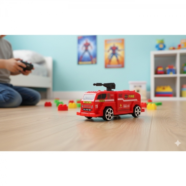 Carro Carrinho Caminhão Bombeiro De Fricção