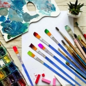 Kit 6 Conjunto De Pincéis Para Pintura Artistica Acrílicos