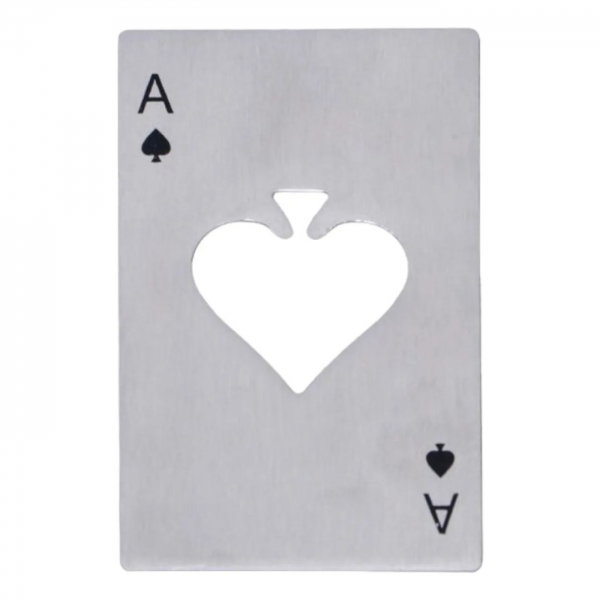 Kit 5 Abridor Garrafa Cerveja Carta Baralho As Espadas Inox