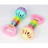 Kit 2 Chocalhos Infantis Coloridos - Estimula Audição e Coordenação Motora do Bebê