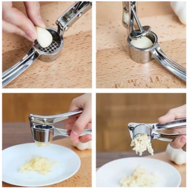 Espremedor De Alho Aço Inox Utensilio De Cozinha Multiuso Universal Super Resistente Tempero
