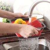 Escorredor Multiuso Retrátil Dobrável Quadrado Para Macarrão Frutas Salada Legumes