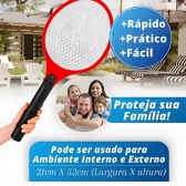 Raquete Elétrica Recarregável Mata Mosquito