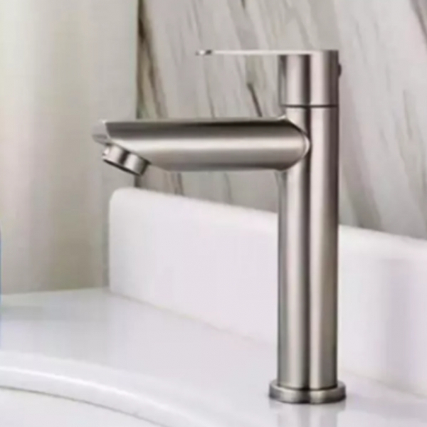 Torneira Para Banheiro, Lavabo Ou Pia Luxo Alumínio Escovado Prata