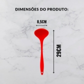 Concha De Feijão Em Silicone 28,6 Cm Grande Reforçado Cozinha Cor Vermelho