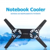 Cooler Usb Base Resfriador Portátil Notebook Aparelhos Modem Cor Preto LED Preto