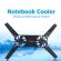 Cooler Usb Base Resfriador Portátil Notebook Aparelhos Modem Cor Preto LED Preto