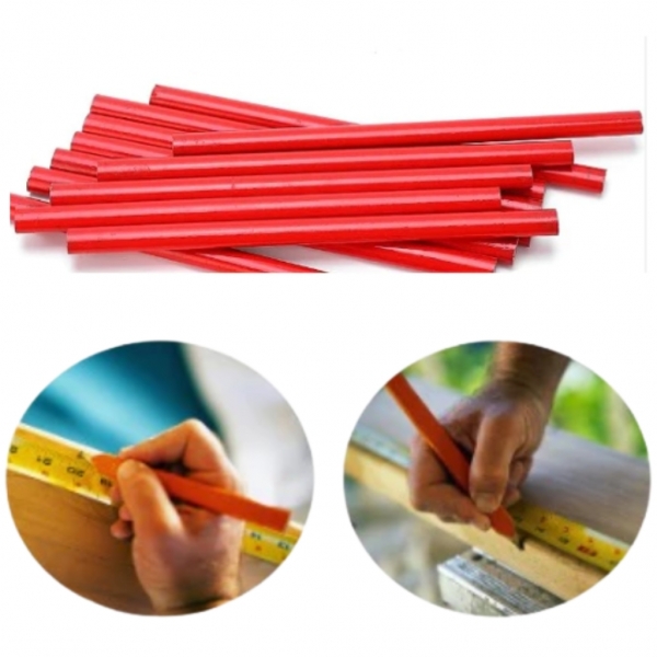 Kit 6 Lápis Carpinteiro Profissional Marceneiro Pedreiro