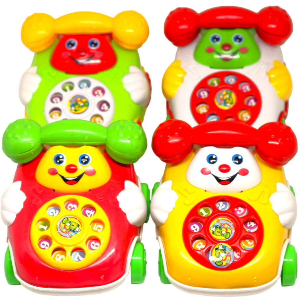 Carrinho Telefone de Brinquedo Infantil Movido à Corda Sonoro Envio Aleatorio